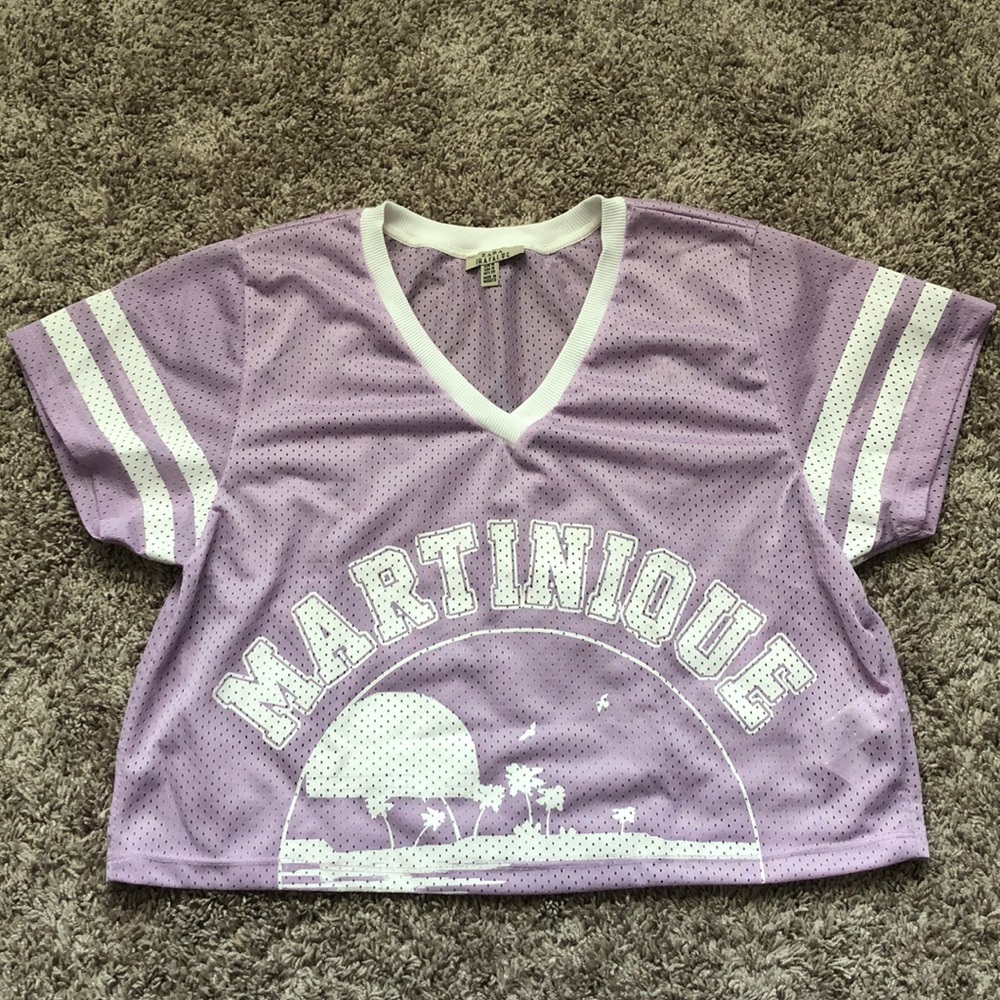 Lavender Sport Mesh Crop Top size M
